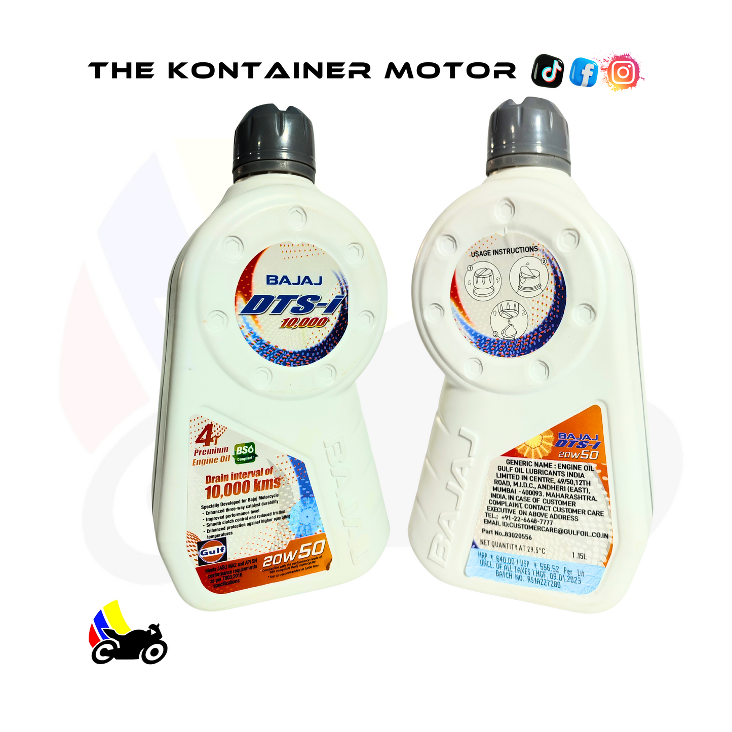 Aceite Bajaj 1.5 DTS.i 20W50 - 10.000 km