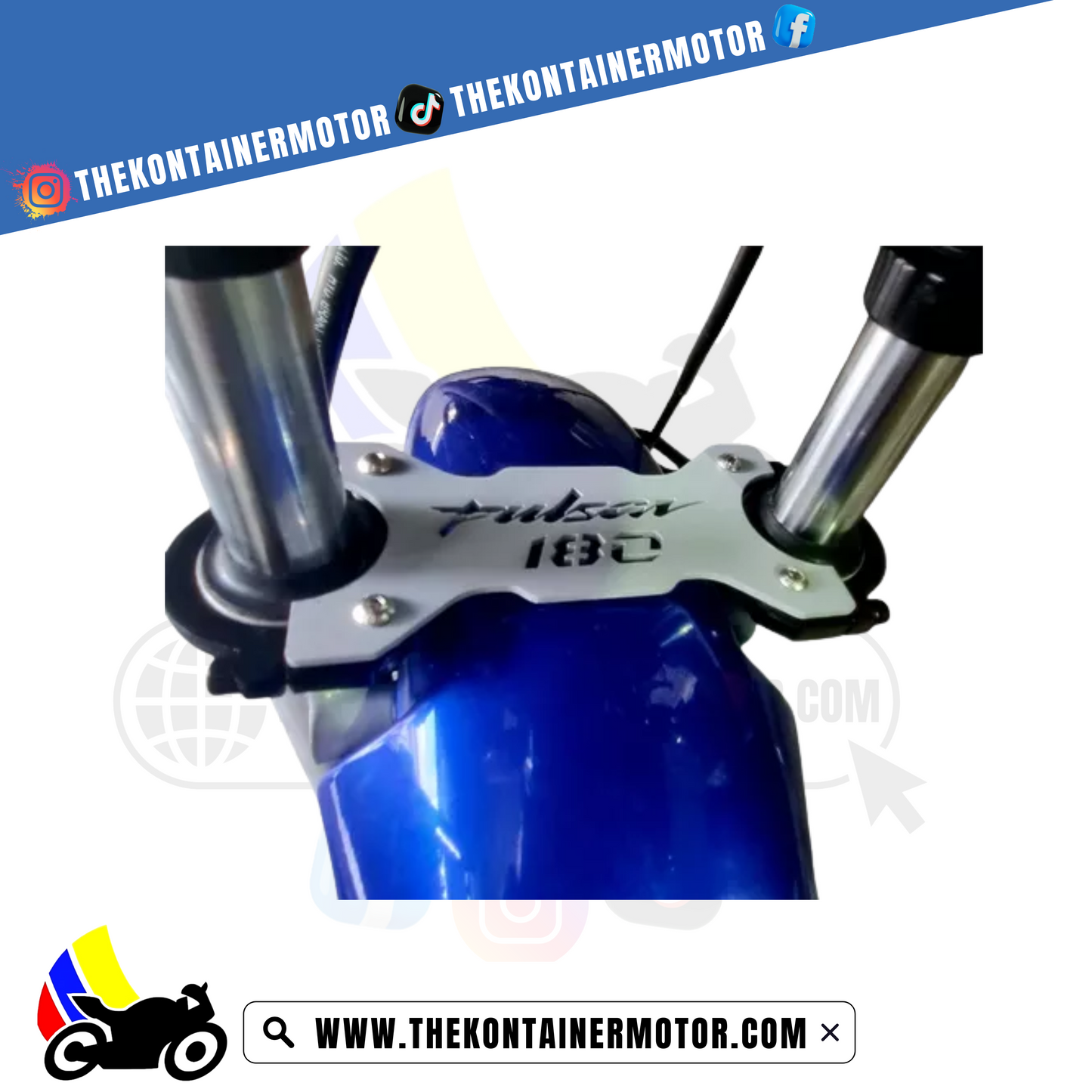 Estabilizador de Barras Plateado para Pulsar 180 🏍️✨