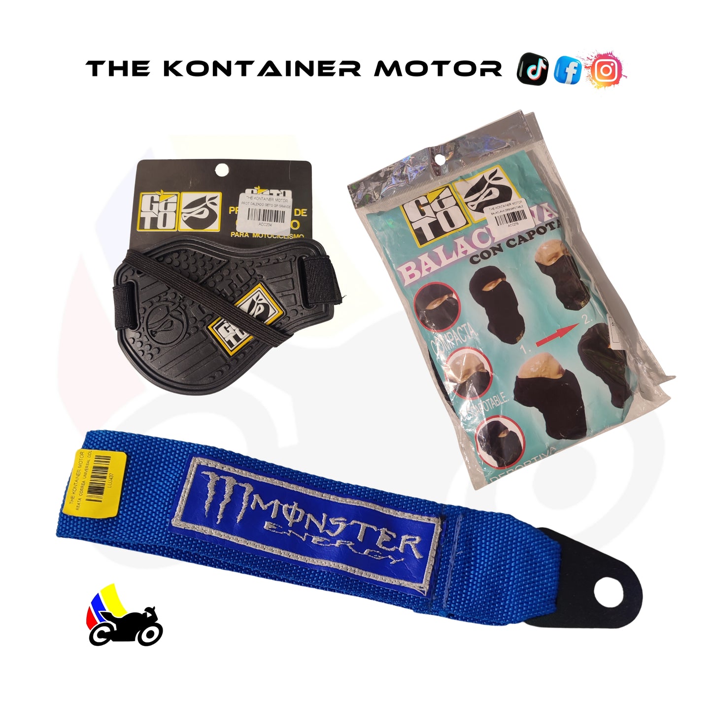 Combo + Correa azul monster