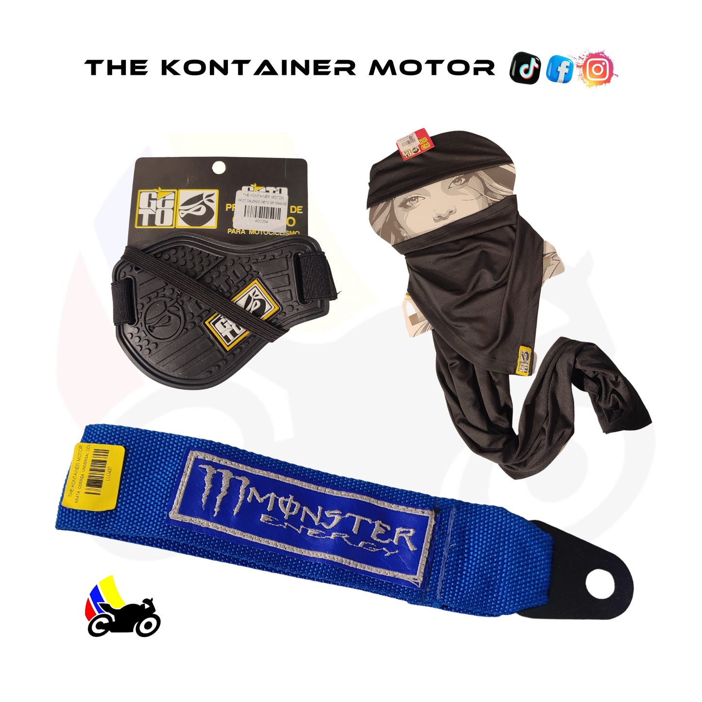 Combo + Correa azul monster