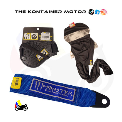 Combo + Correa azul monster