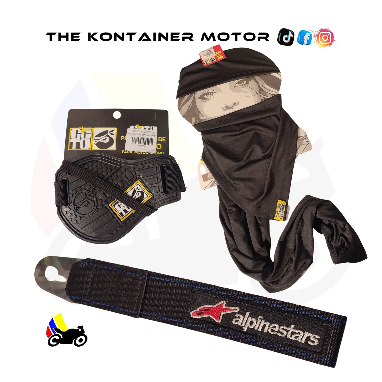 Combo + Correa negra Alpinestars