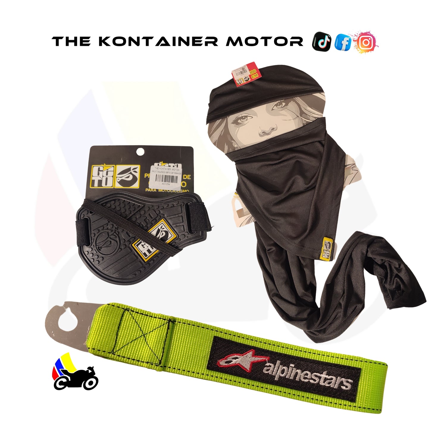 Combo + Correa verde alpinestars