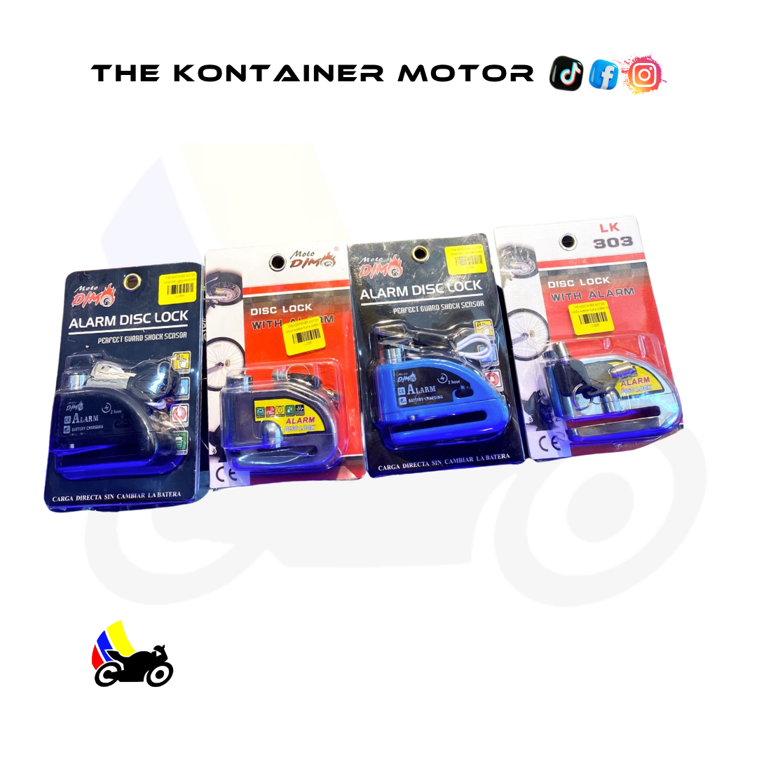 Candado Para Moto Freno De Disco + Alarma Bloqueo Antirrobo