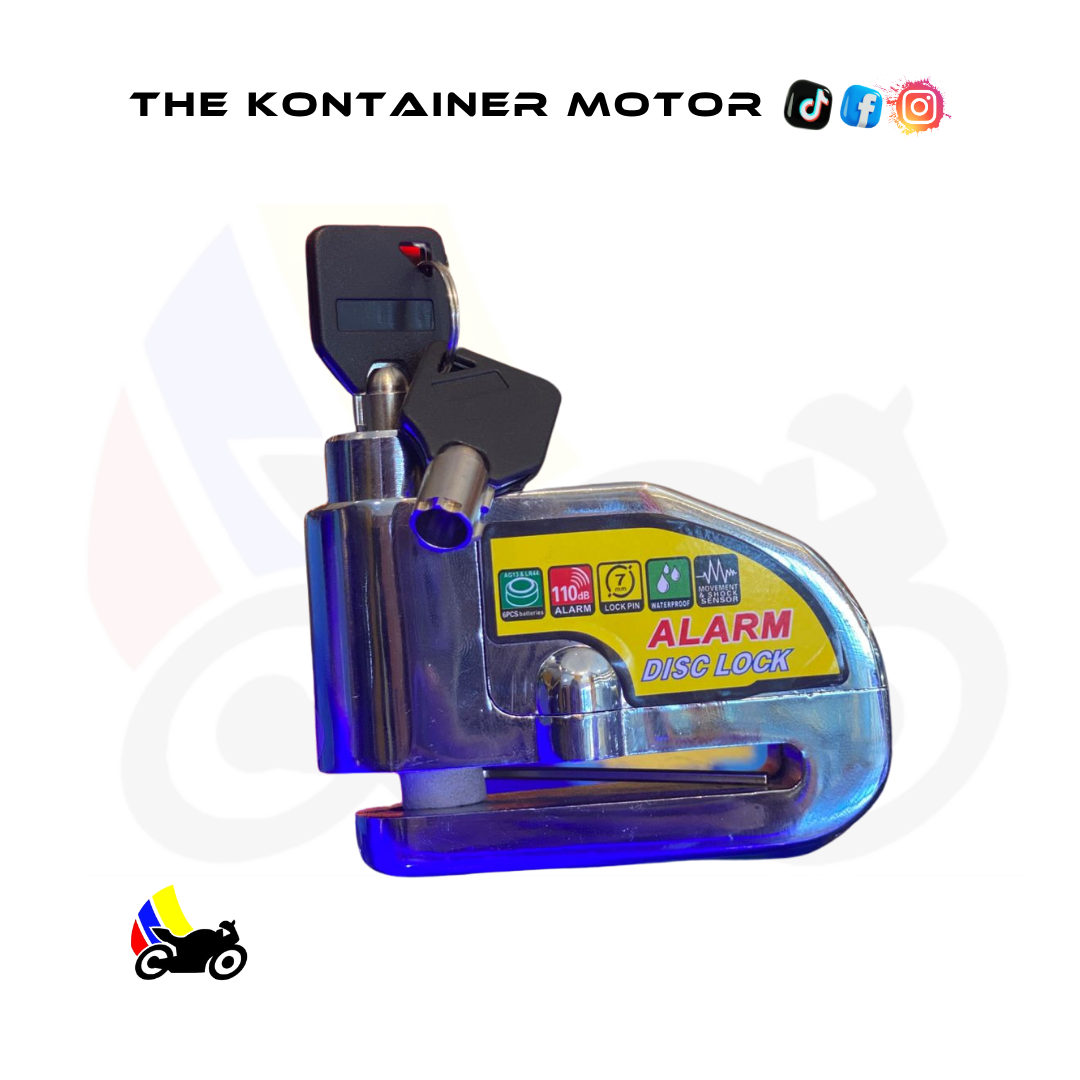 Candado Para Moto Freno De Disco + Alarma Bloqueo Antirrobo