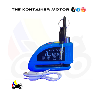 Candado Para Moto Freno De Disco + Alarma Bloqueo Antirrobo-USB