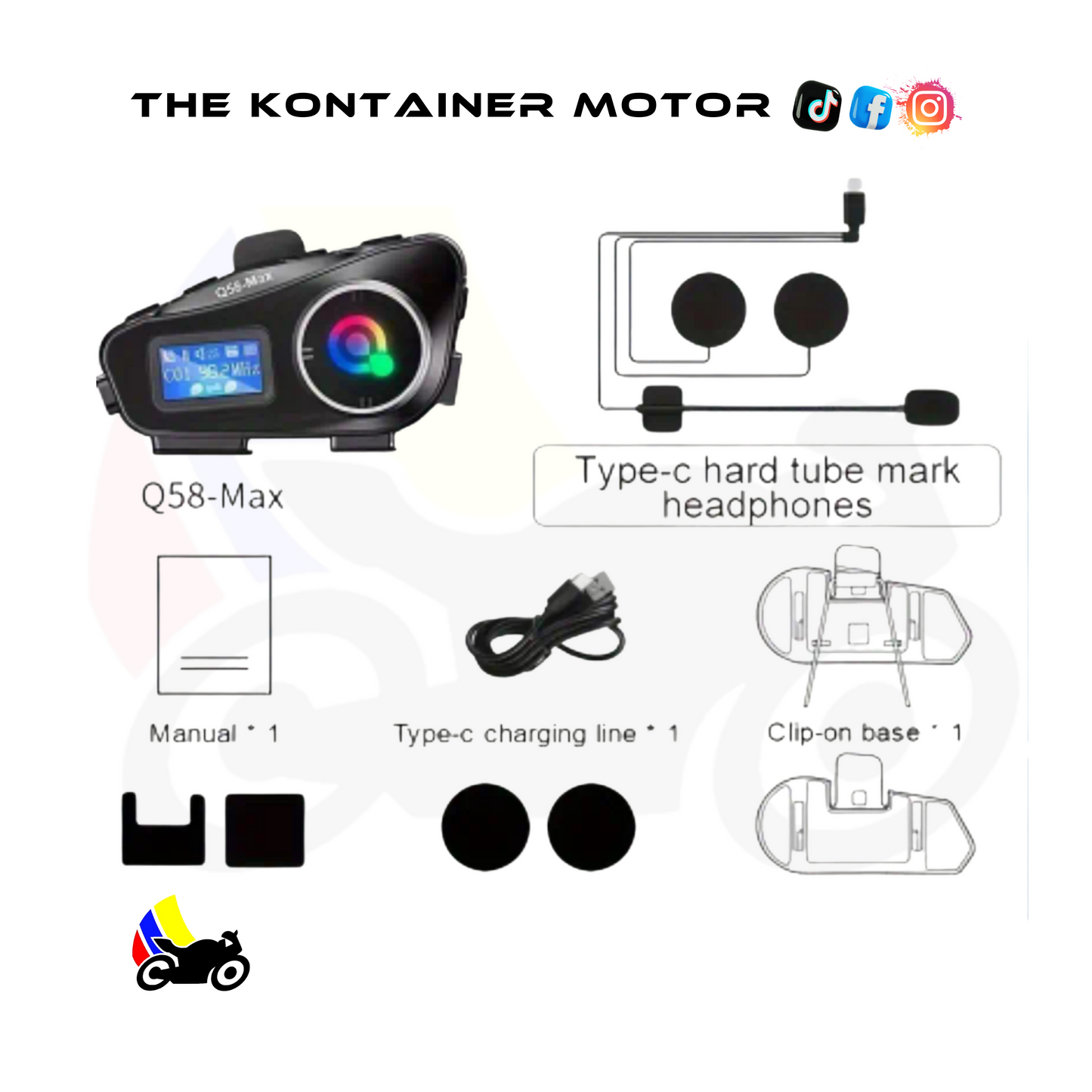Intercomunicador Q58-Max con linterna