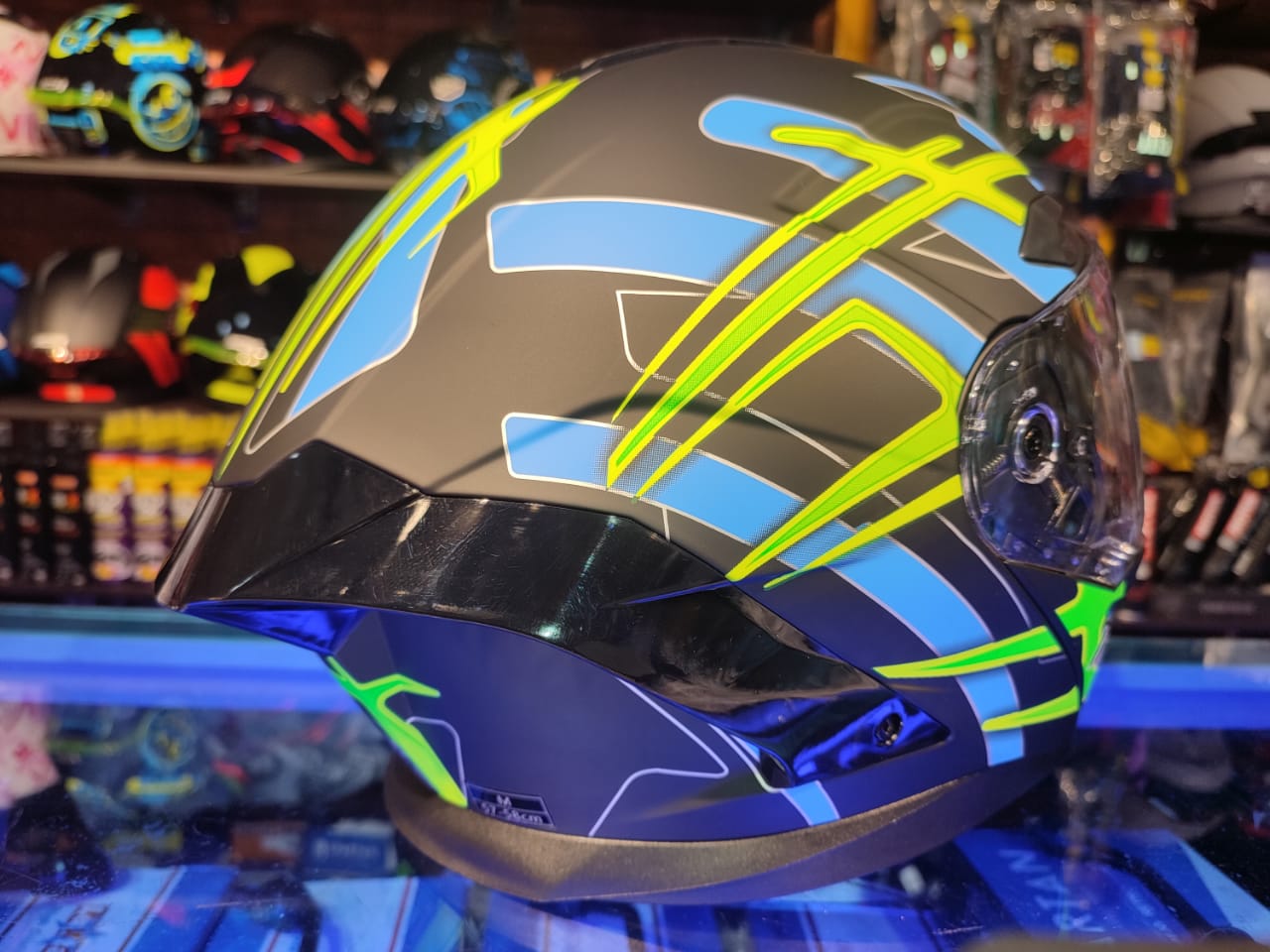 CASC IRON IR 195 ABATI LUCHADOR NEGRO AZUL MATE RACING