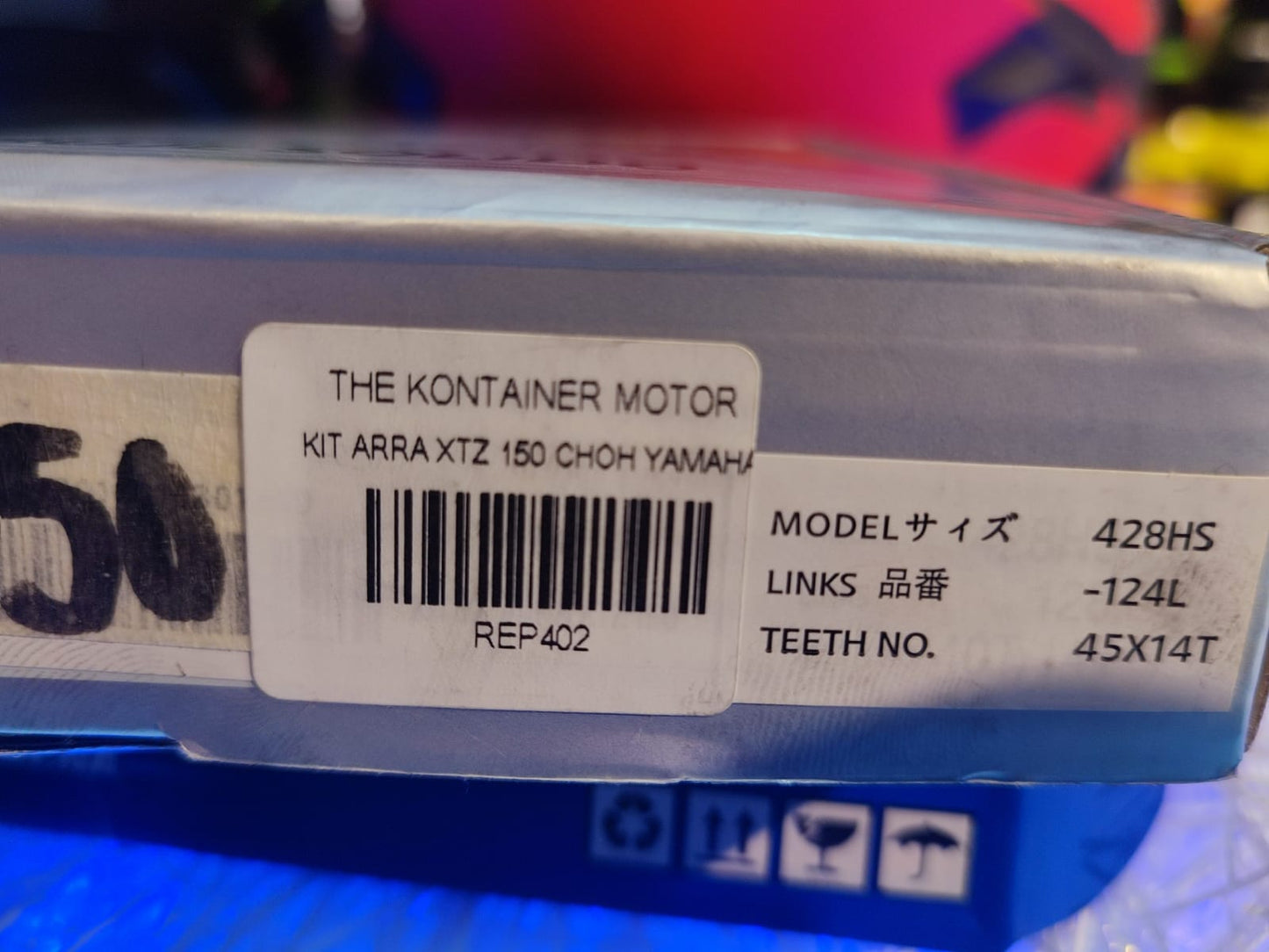 KIT ARRASTRE XTZ150 YAMAHA CHOHO relación tipo original 45x14