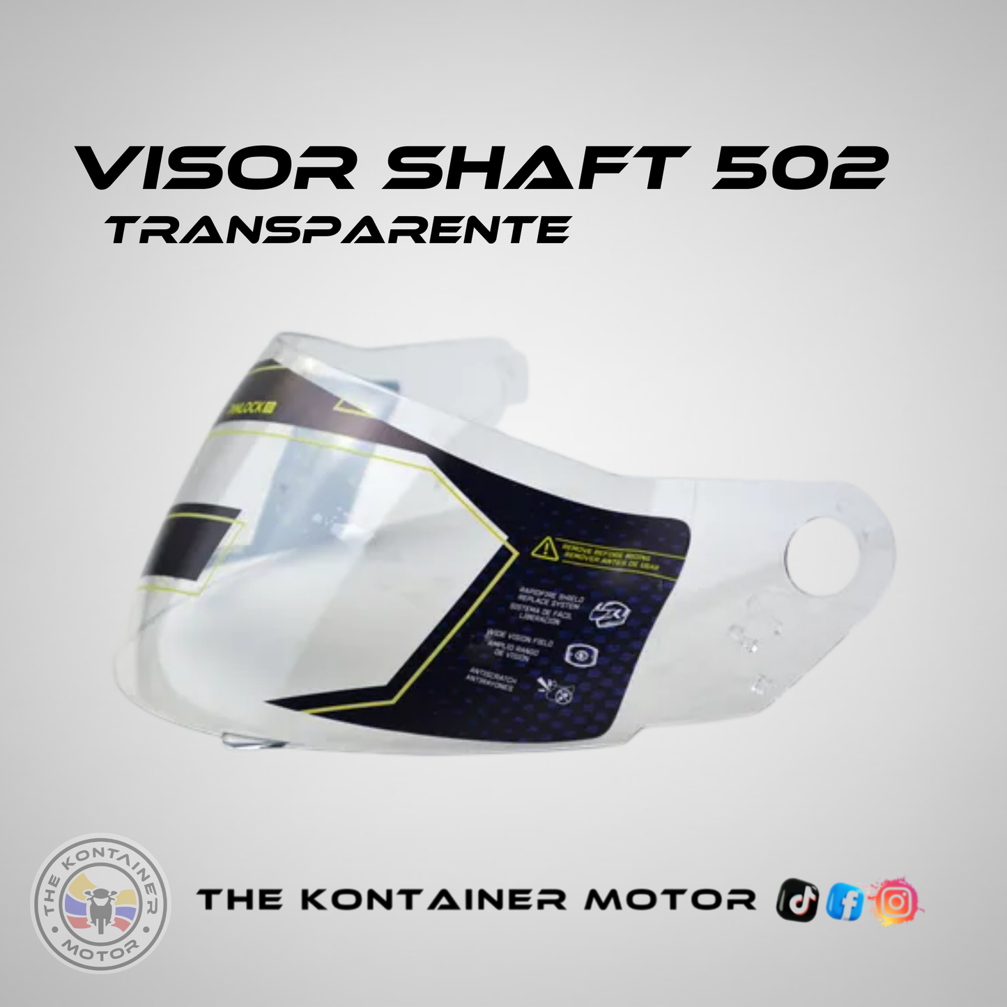 VISOR SHAFT 502 TRANSPARENTE